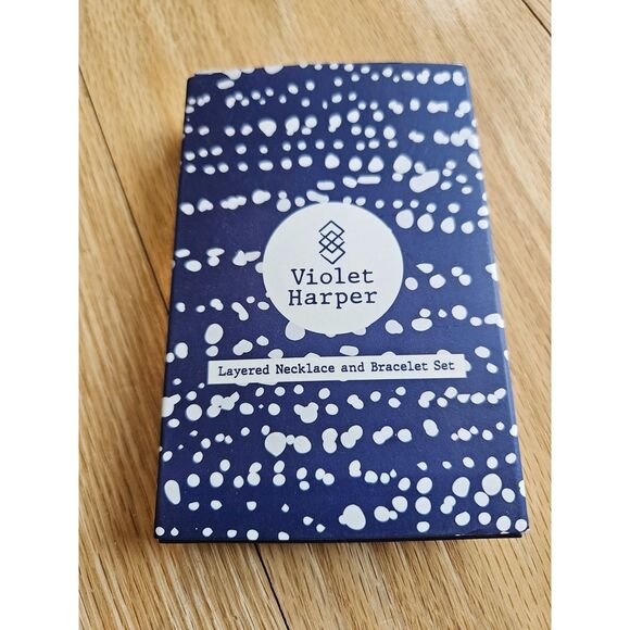 VioletHarper Layered Necklace and Bracelet‎ set, Silvertone NWT - Picture 2 of 3